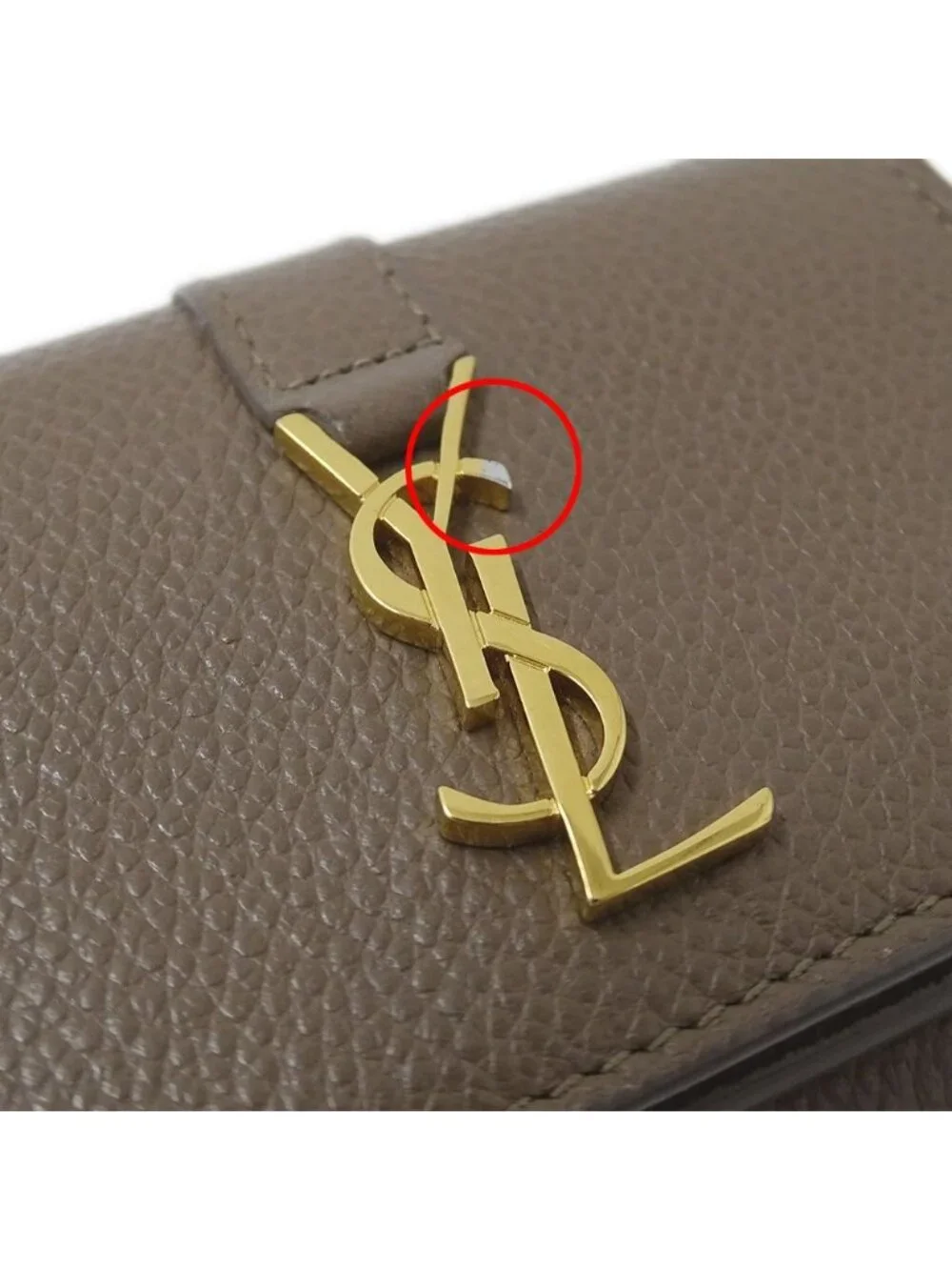 Saint Laurent Wallet Trifold Leather Top Logo Mini Small - Picture 10 of 13
